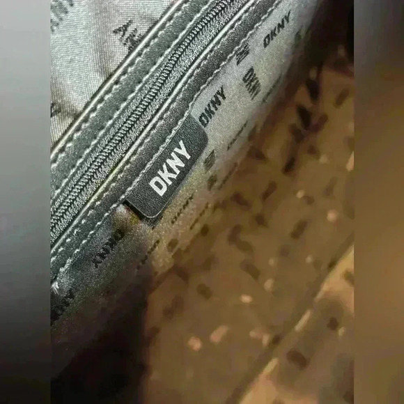 NWT - DKNY Gray with Black Trim Carlita Large Tote - Picture 5 of 12